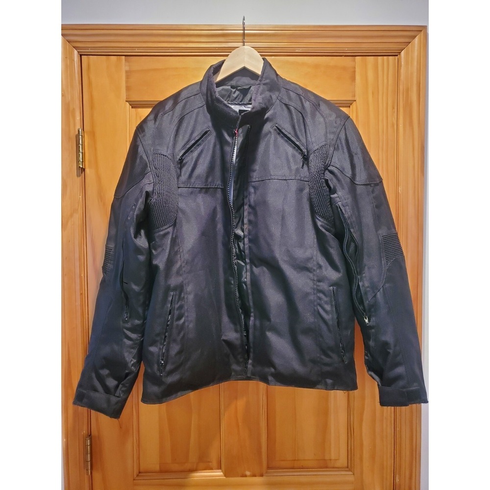 Bilt Racing‎ Black Motorcycle Jacket Mens LARGE